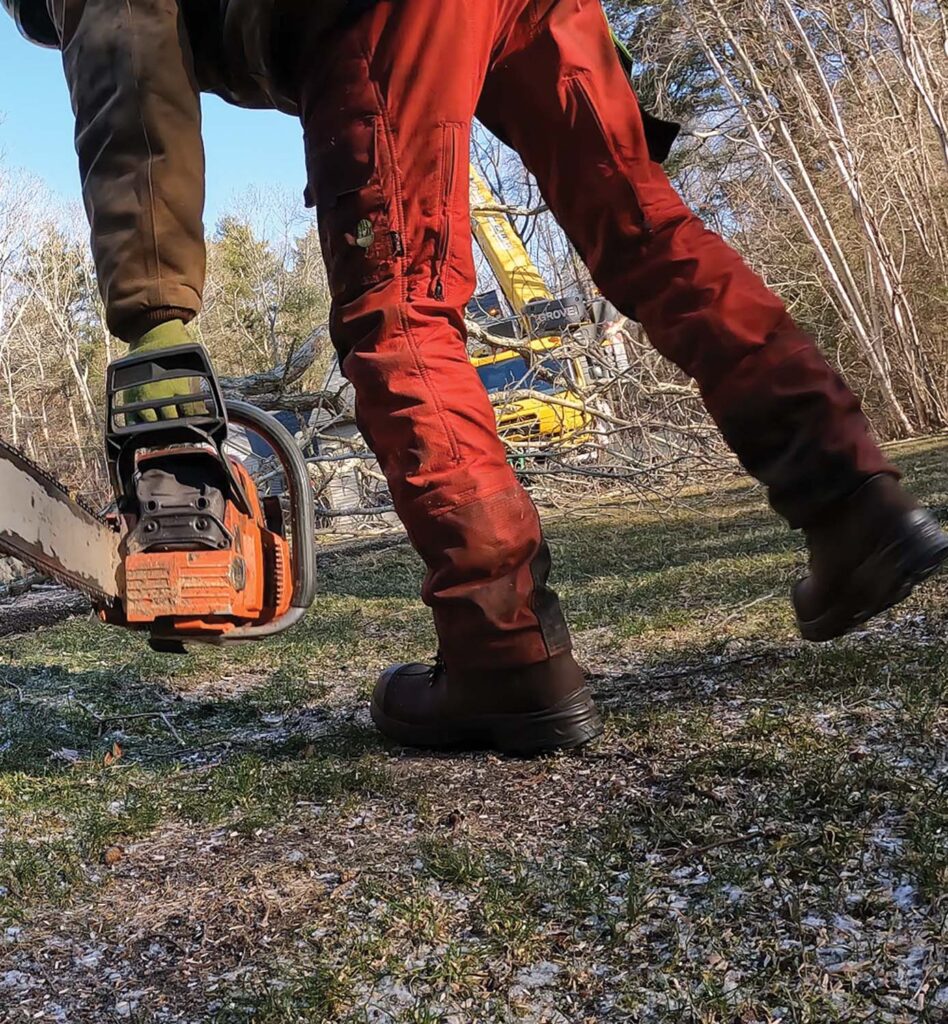 These boots keep your feet warm.